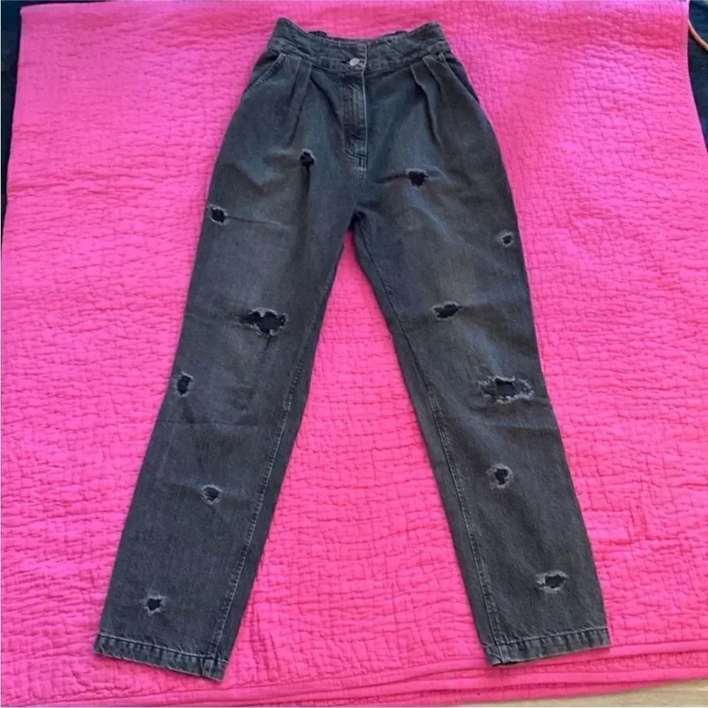Rachel Comey Distressed Black Jeans, US2